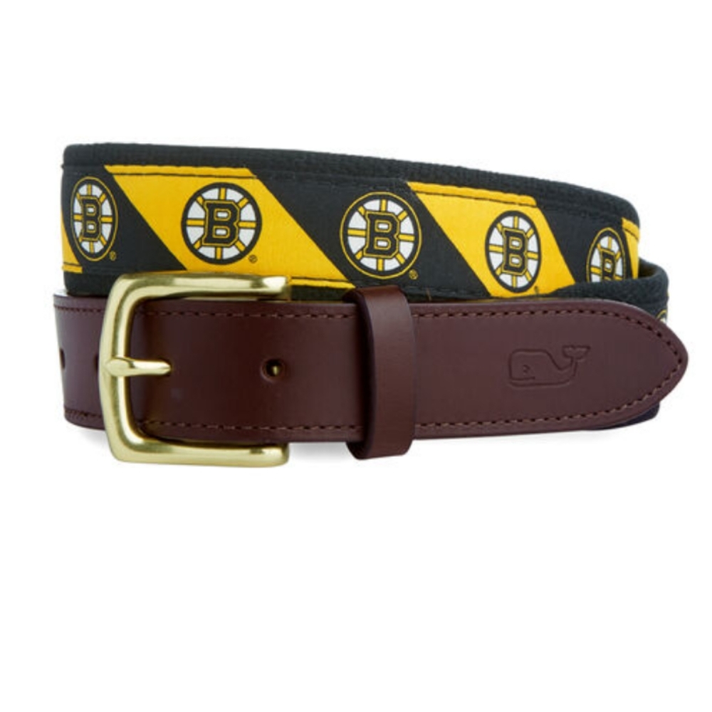 Men's 30 Vineyard Vines Boston Bruins Belt